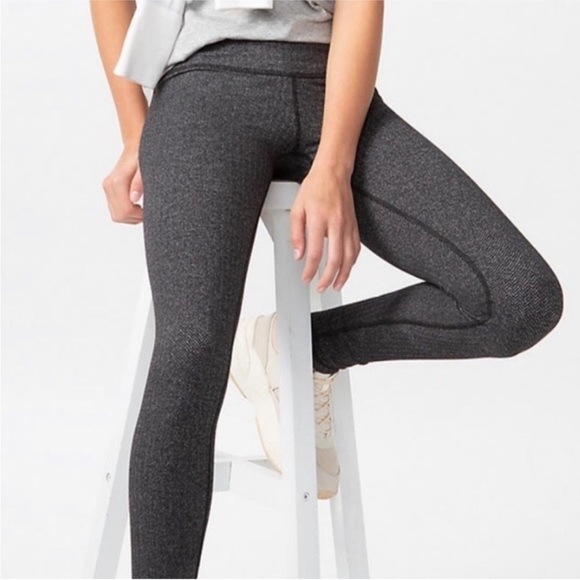Ivivva Rhythmic Tight in Heathered Herringbone Sz 14 - Picture 4 of 10